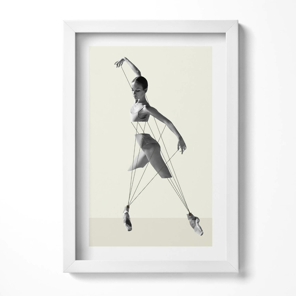 Obraz s rámem elegantní Abstraktní žena tanečnice