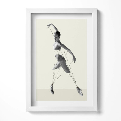 Obraz s rámem elegantní Abstraktní žena tanečnice