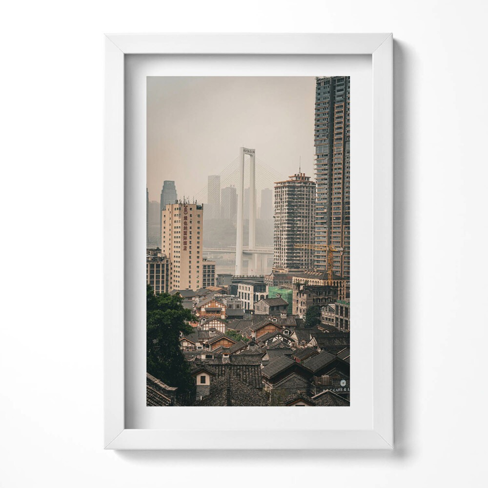 Obraz s rámem elegantní Staré město Chongqing