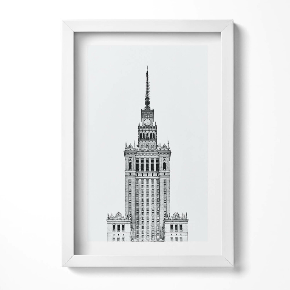 Obraz s rámem elegantní Palác kultury a vědy Varšava