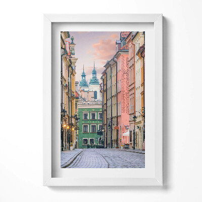 Obraz s rámem elegantní Staré město ve Varšavě