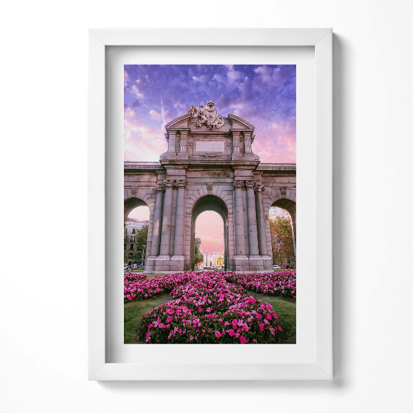 Obraz s rámem elegantní Dveře Alcala Madrid Španělsko