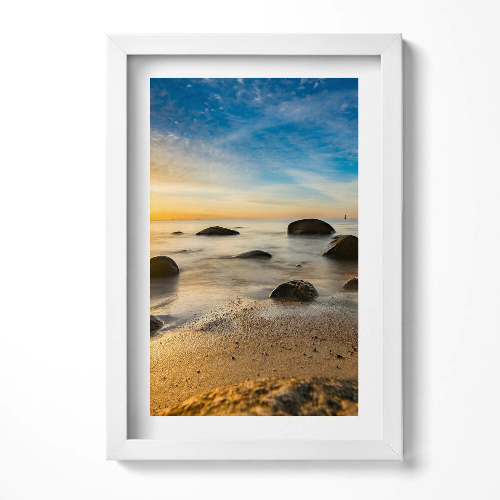 Obraz s rámem elegantní Východ slunce Baltské moře