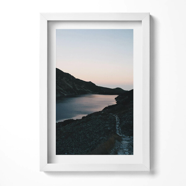 Obraz s rámem elegantní Jezero a hory Tater