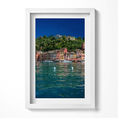 Obraz s rámem elegantní Lodě plující v Portofinu
