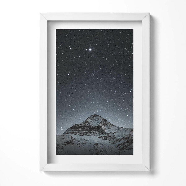 Obraz s rámem elegantní Hora za hvězdné noci