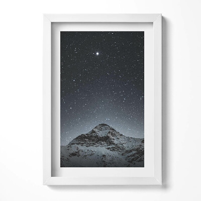 Obraz s rámem elegantní Hora za hvězdné noci