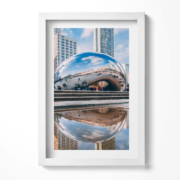 Obraz s rámem elegantní Cloud Gate Chicago