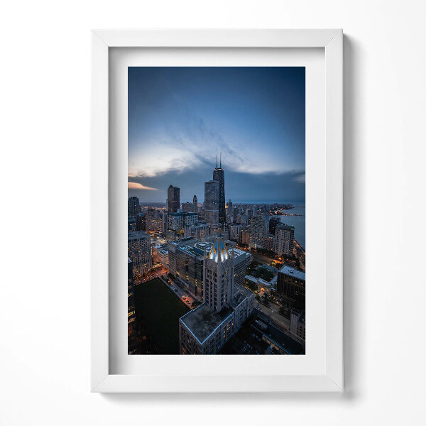 Obraz s rámem elegantní Fotografie města Chicago