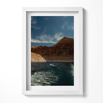 Obraz s rámem elegantní Osoba vodní lyžování