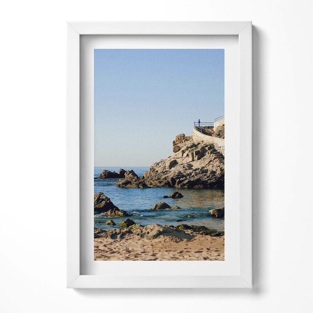 Obraz s rámem elegantní Pláž na pobřeží Costa Brava