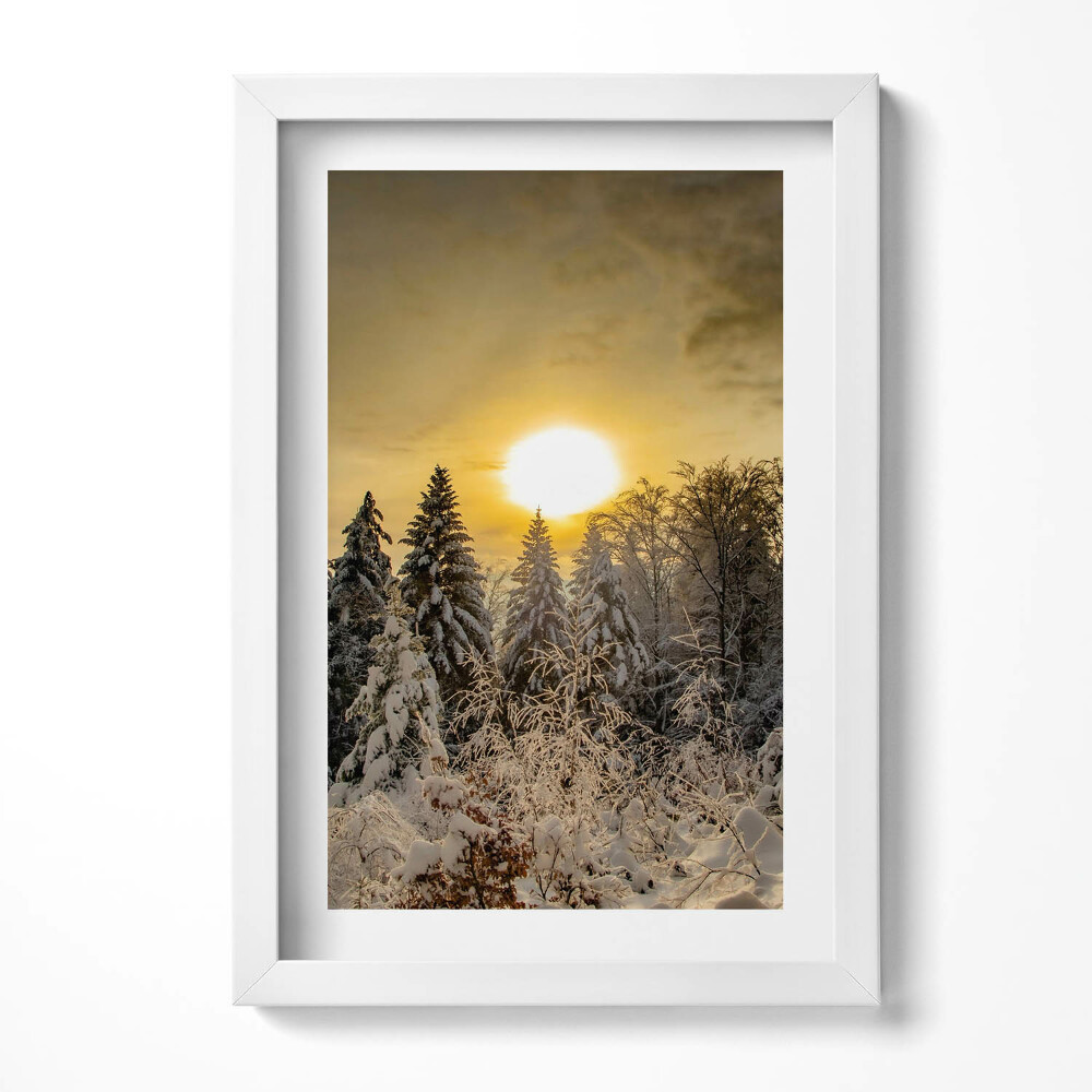 Obraz s rámem elegantní Zimní krajina Beskydy