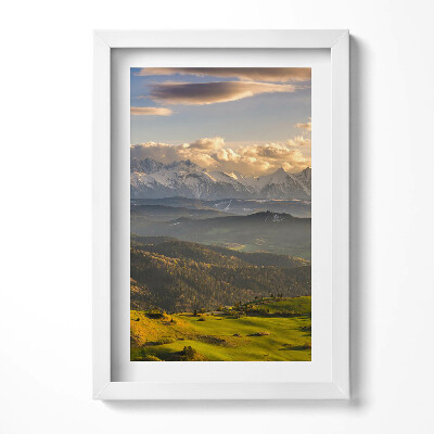 Obraz s rámem elegantní Pieniny Wysoki Wierch