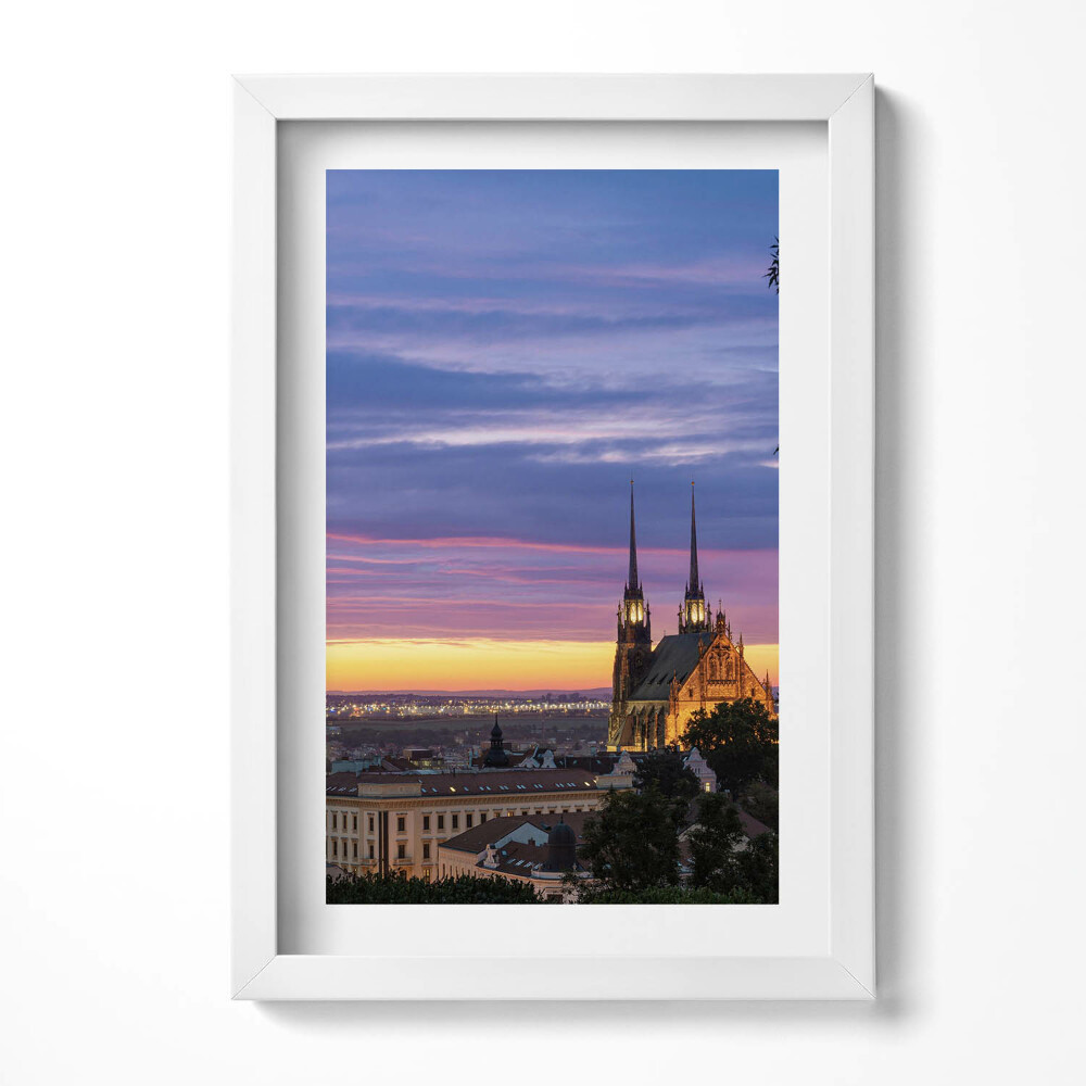 Obraz s rámem elegantní Východ slunce Brno