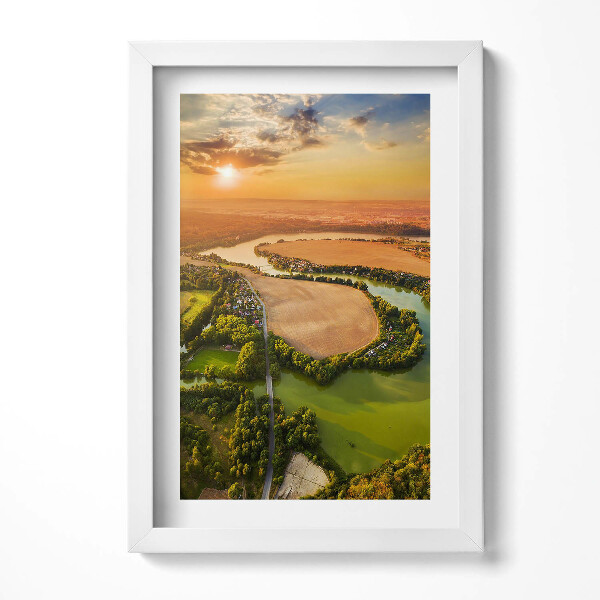 Obraz s rámem elegantní České údolí Pilzno Litice