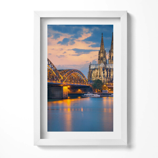 Obraz s rámem elegantní Pohled na radnici