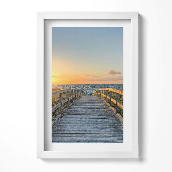 Obraz s rámem elegantní Dovolená u moře v Německu