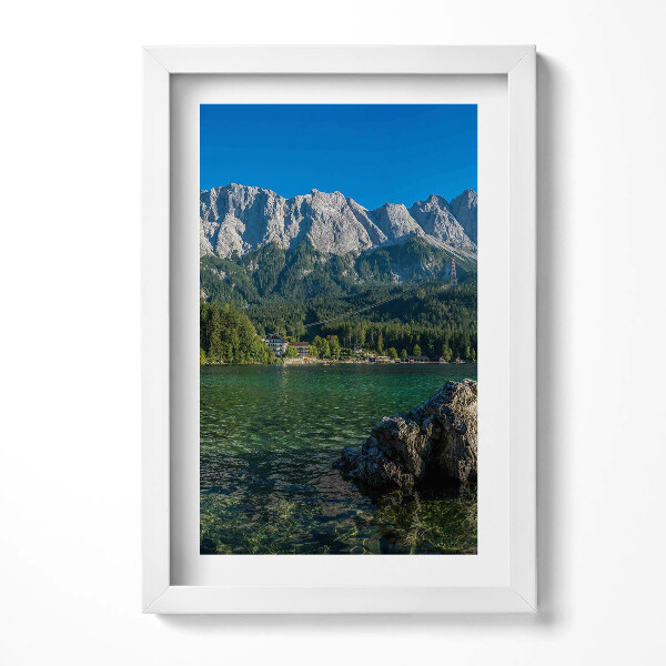 Obraz s rámem elegantní Summit Zugspitze v Německu