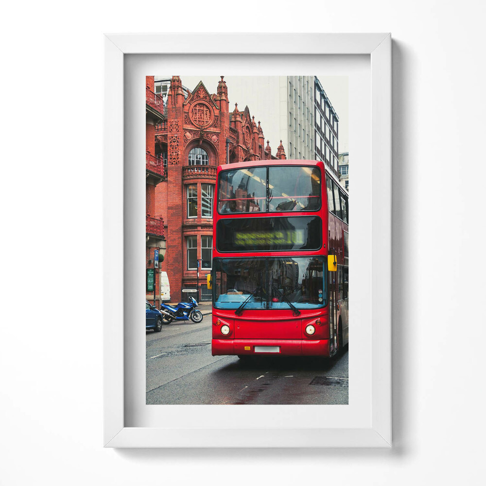 Obraz s rámem elegantní Autobus v Birminghamu ve Velké Británii