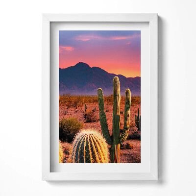 Obraz s rámem elegantní Západ slunce v poušti