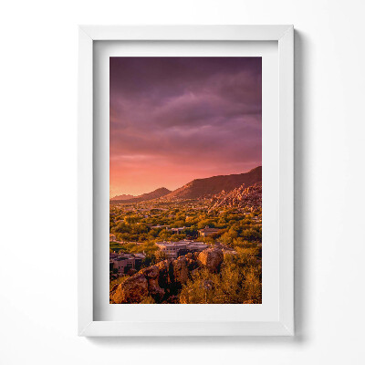Obraz s rámem elegantní Západ slunce nad North Scottsdale