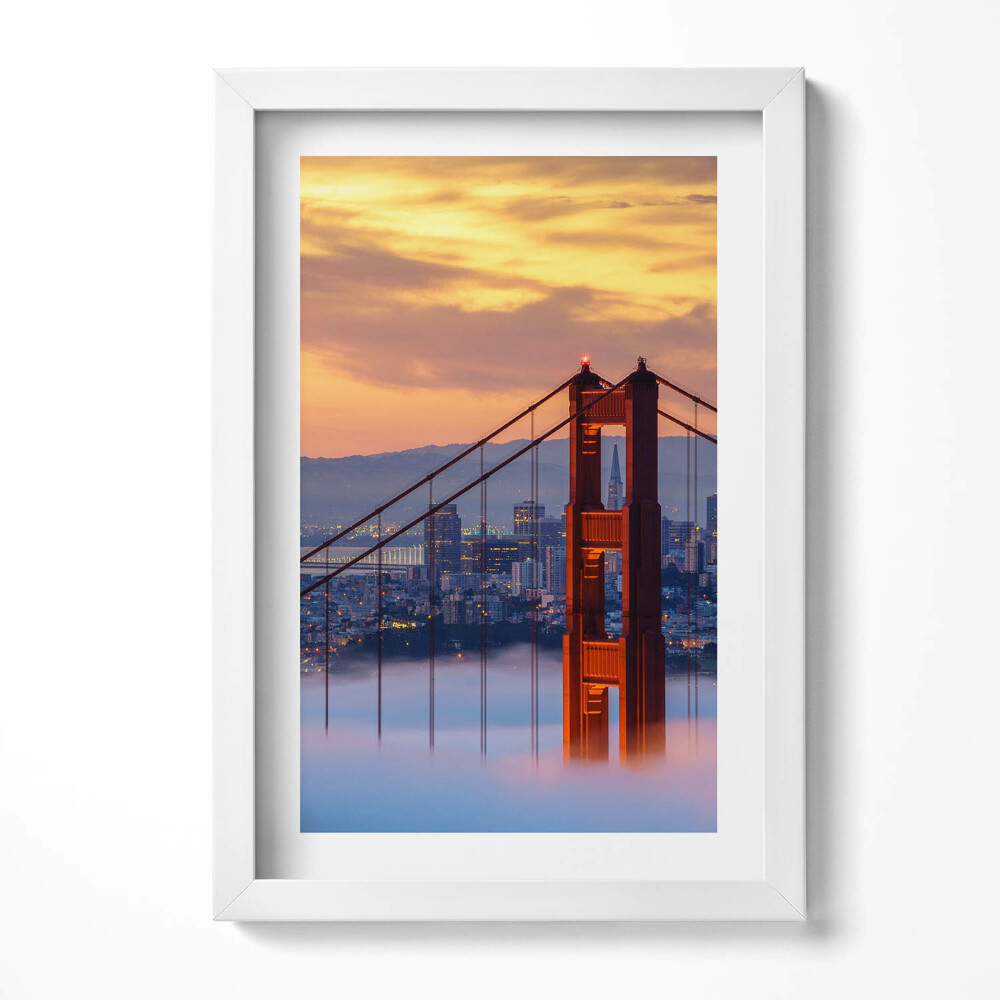 Obraz s rámem elegantní Most v San Franciscu