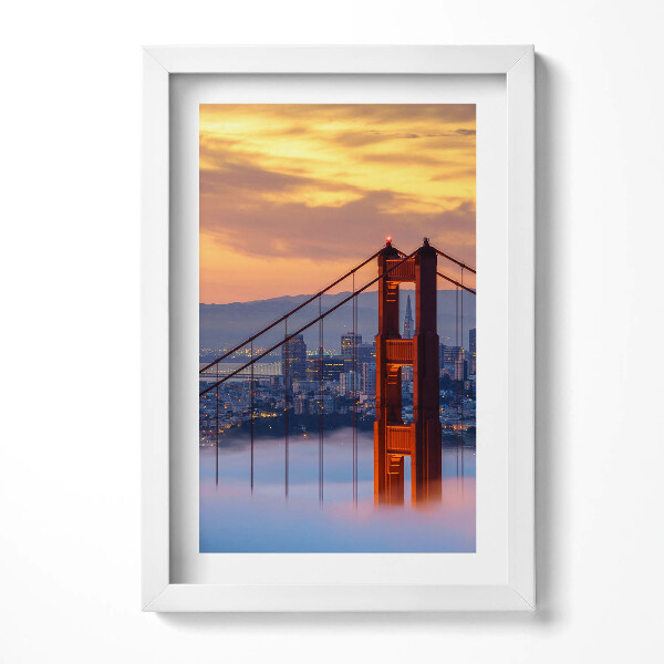 Obraz s rámem elegantní Most v San Franciscu