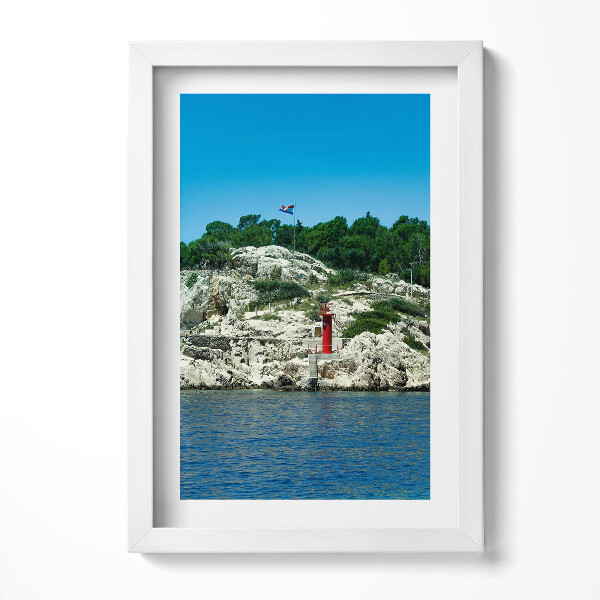 Obraz s rámem elegantní Scénická cesta Split Chorvatsko