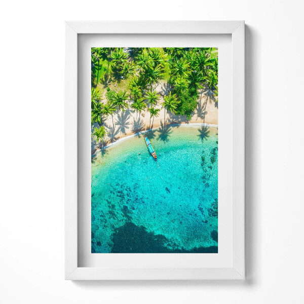 Obraz s rámem elegantní Tropická pláž v Koh Tao