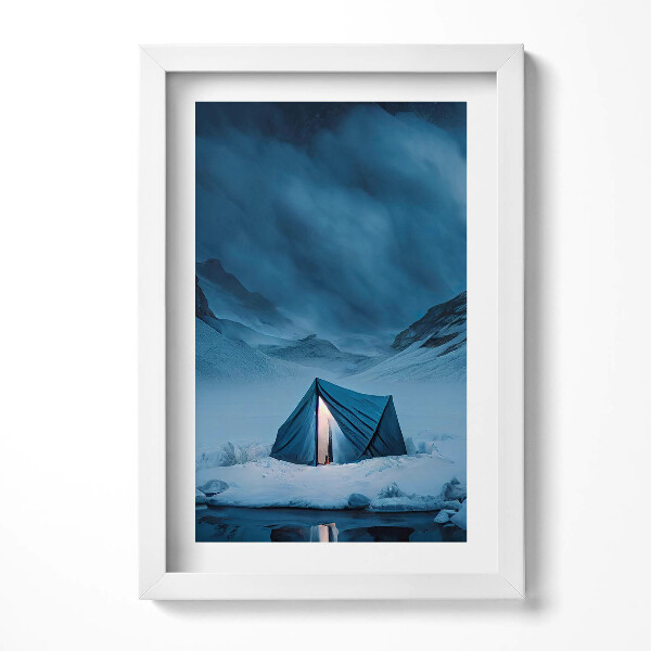 Obraz s rámem elegantní Stan v horách Islandu