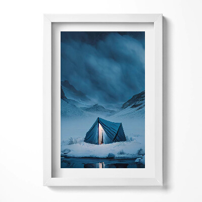 Obraz s rámem elegantní Stan v horách Islandu