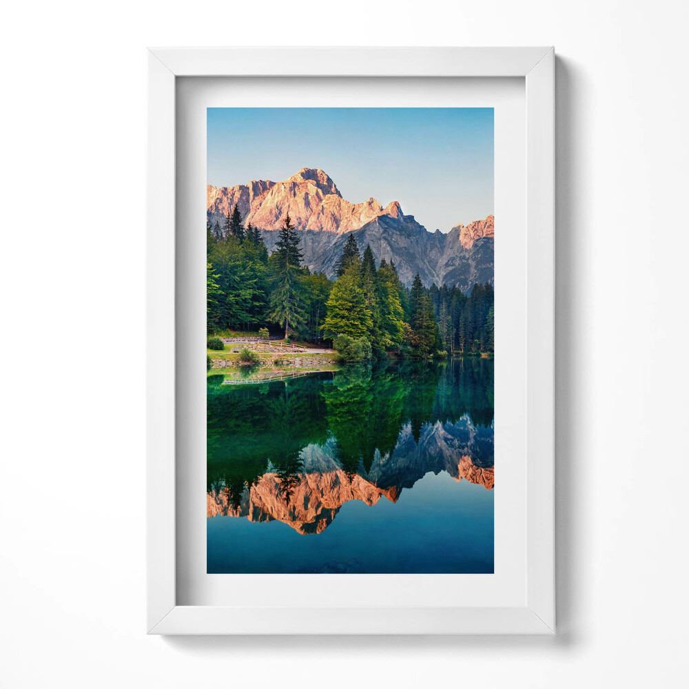 Obraz s rámem elegantní Jezerní krajina