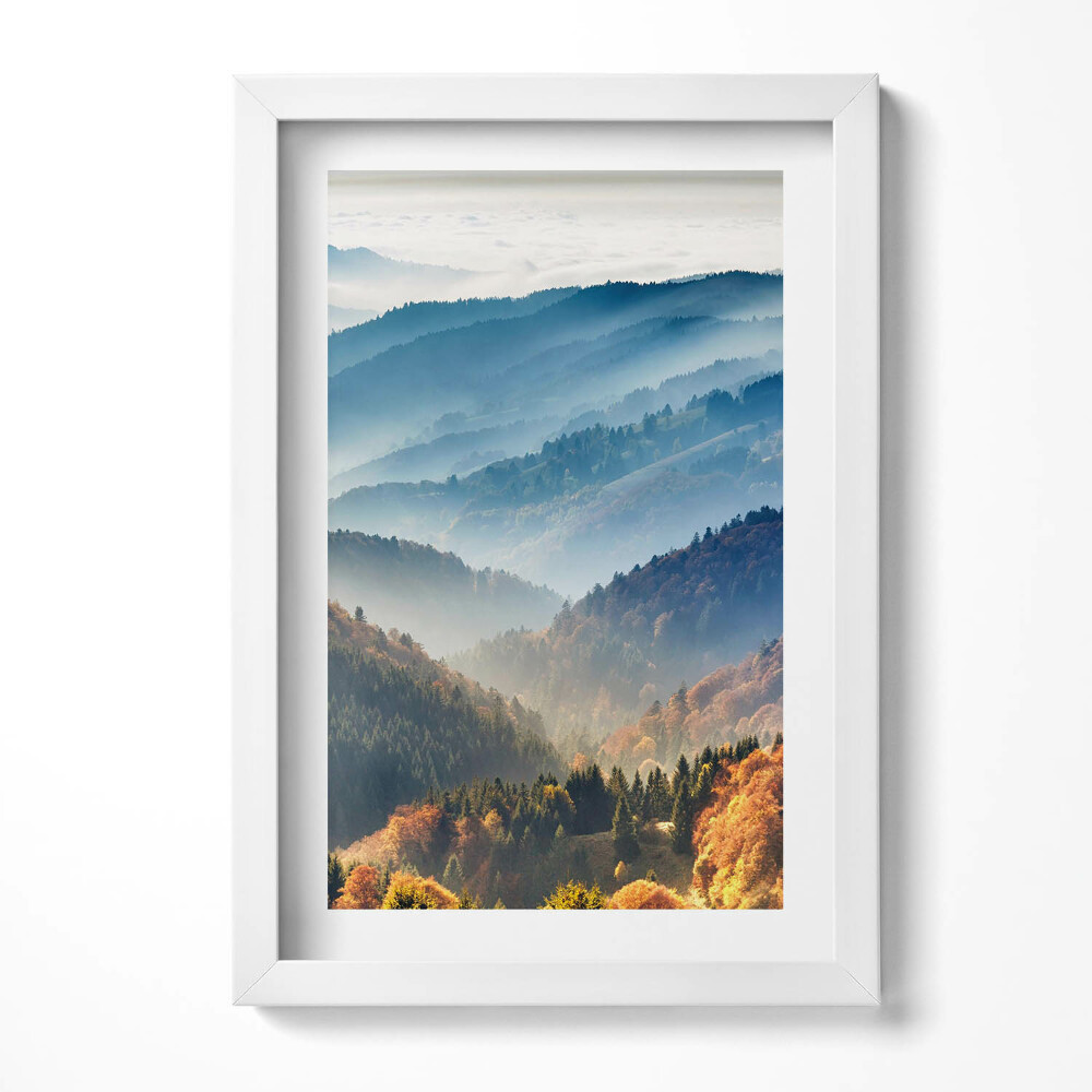 Obraz s rámem elegantní Horská krajina