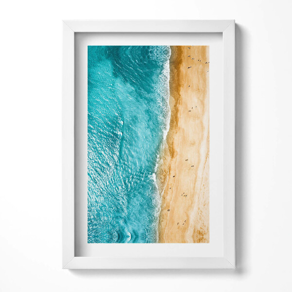 Obraz s rámem elegantní Lidé na mořské pláži