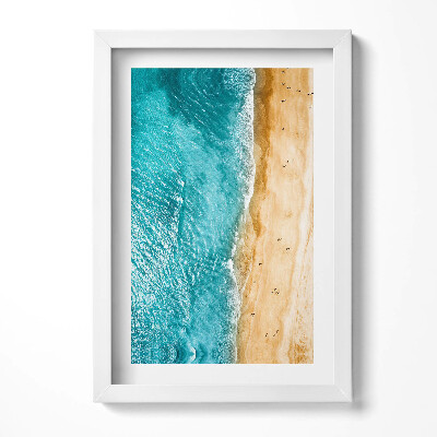 Obraz s rámem elegantní Lidé na mořské pláži