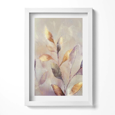 Obraz s rámem elegantní Malované boho listy