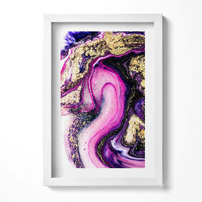 Obraz s rámem elegantní Mramorová abstrakce se zlatem