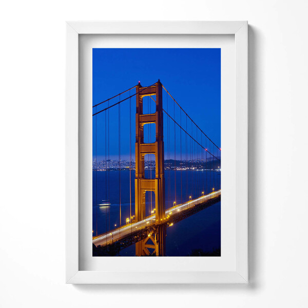 Obraz s rámem elegantní Pohled na Golden Gate Bridge