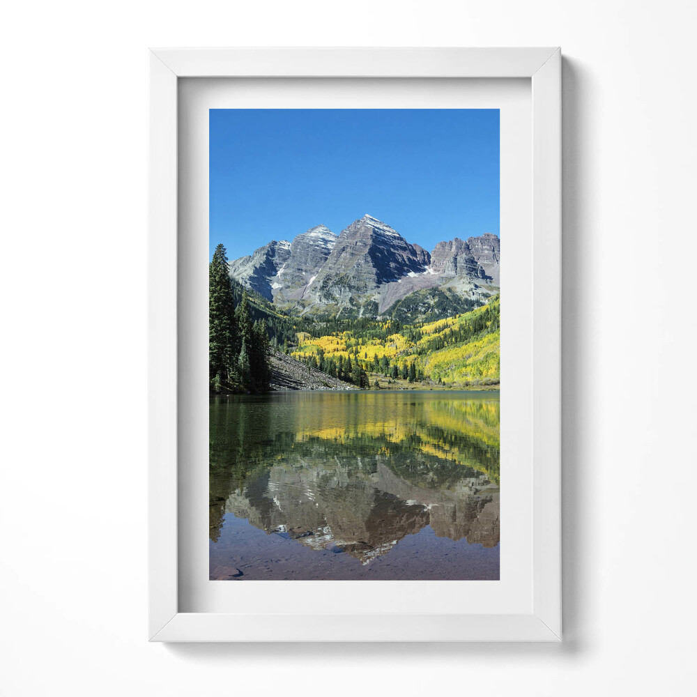 Obraz s rámem elegantní Jezerní hory a lesy