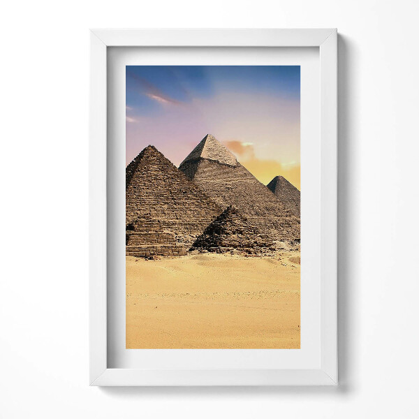 Obraz s rámem elegantní Egyptské pyramidy v poušti