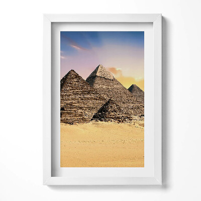 Obraz s rámem elegantní Egyptské pyramidy v poušti