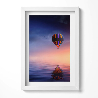 Obraz s rámem elegantní Balón nad vodou