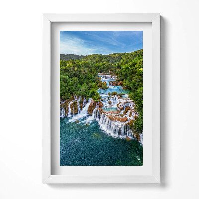 Obraz s rámem elegantní Vodopády a řeka Krka Chorvatsko