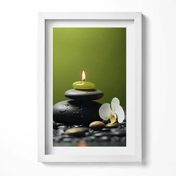 Obraz s rámem elegantní Zen relaxační příroda a kameny