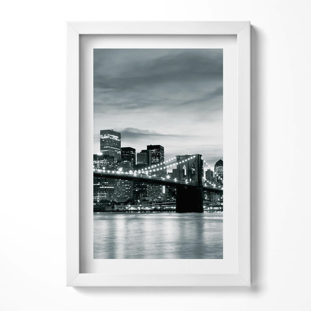 Obraz s rámem elegantní Brooklyn Bridge Nové panorama