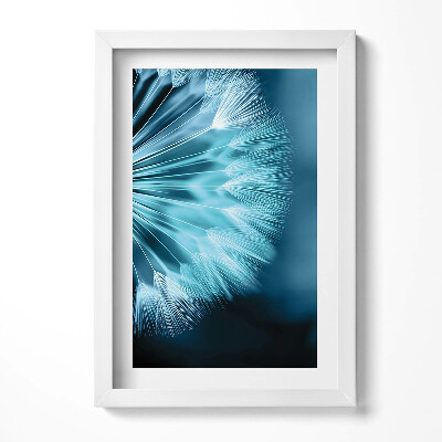 Obraz s rámem elegantní Detailní záběr na pampelišku