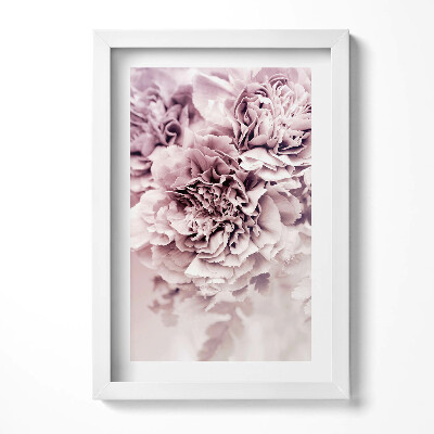 Obraz s rámem elegantní Světle růžové okvětní lístky pivoněk