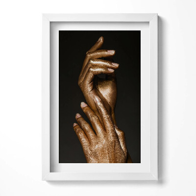 Obraz s rámem elegantní Zlaté ruce ženy