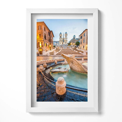 Obraz s rámem elegantní Fontána ve městě