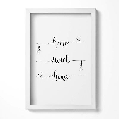 Obraz s rámem elegantní Nápis pro byt 